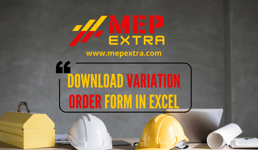 Download variation order format in excel MEP EXTRA