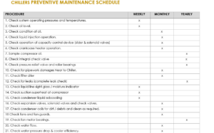 DOWNLOAD CHILLER MAINTENANCE SCHEDULE mepextra