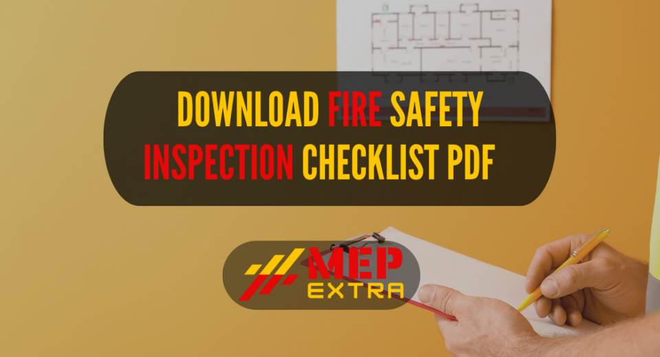FIRE SAFETY INSPECTION CHECKLIST PDF MEP EXTRA